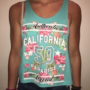 Cropped Racerback Tank Top